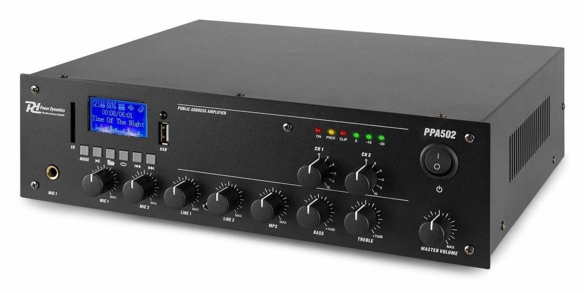 Power Dynamics set van 4 buiten speakers - 2-zone versterker met mini speakers - Bluetooth - Zwart thumbnail 5