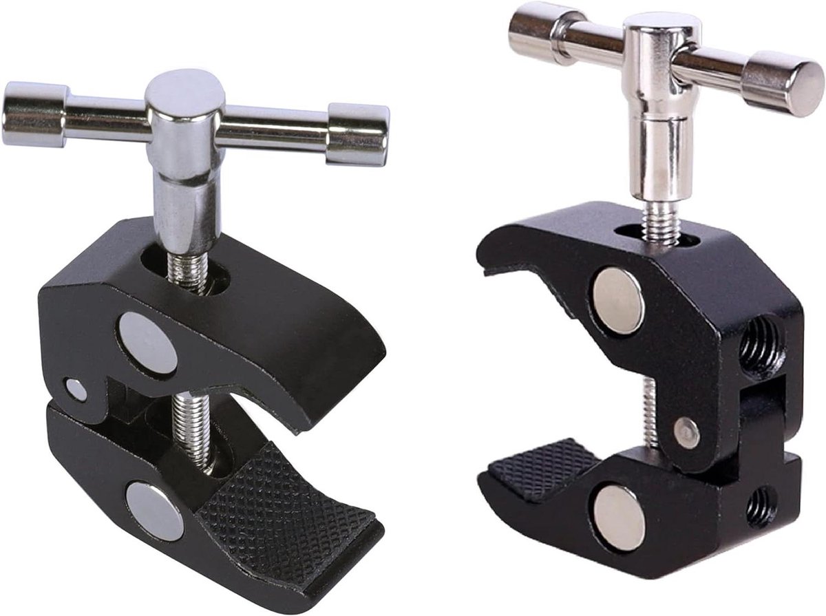 Super Klem Mount - Camera Klem - Apparatuur Bevestigen - Verstelbare Kaak - 12-54 mm - Zilver
