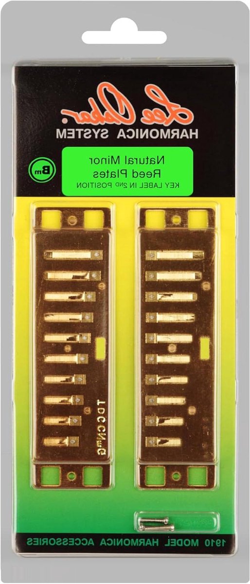 Vervangende Stemplaat - Harmonica Onderdeel - Muziek Maken - Harmonic Minor Stemming - Standaard Maat - Goudkleurig