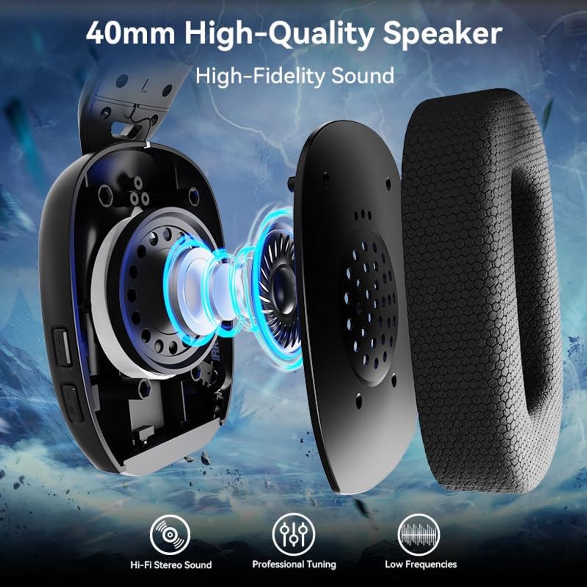 Attack Shark L80 PRO - Gaming Headset - Zwart thumbnail 4