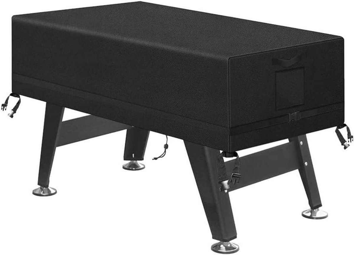 Voetbaltafel hoes - Tafelvoetbal cover - Tafel beschermen - Verstelbaar trekkoord - 132 x 76 x 147 cm - Zwart