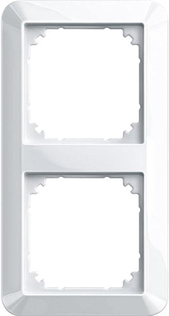 Stopcontact Frame - Wand Frame - Stopcontacten Monteren - Clip-on Technologie - Dubbel - Polarwit