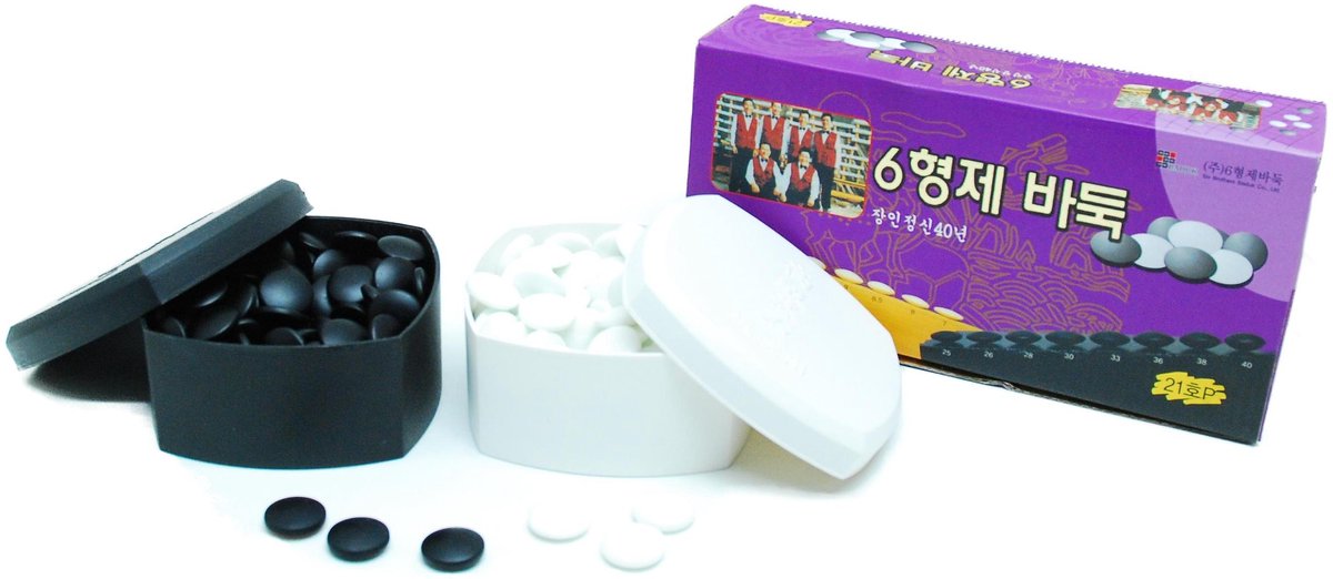 Go-stenenset glas wit/zwart