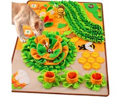 GoxRunx Snuffelmat voor honden 100 cm x 61 cm grote hondenvoermatten huisdier hond snuiven mat neuswerk langzamer feeder interactieve hondenmat voor stressverlichting aanmoedigen natuurlijk foerageren