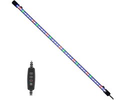 VARMHUS Duiken LED Aquariumlicht,Aquariumverlichting LED met timer,auto on/off dimfunctie,3 lichtmodi, dimbaar,10 helderheidsniveaus optioneel en 3 standen van de time-lusfunctie 78LEDs-71cm(12.4W)