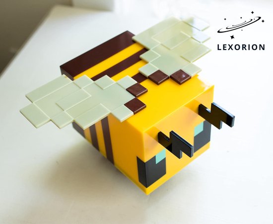 Lexorion Minecraft Gele Bij Figural Mood Light - LED Nachtlampje 12 cm (5 inch) - Sfeerlamp - Decoratieve Gaming & Slaapkamer Verlichting van Merkloos — afbeelding 2