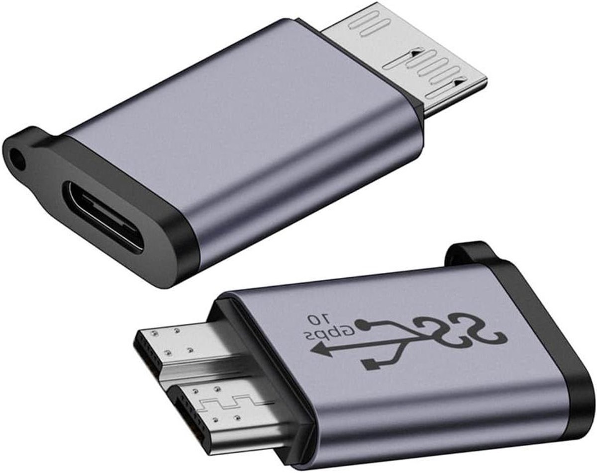 USB Adapter - Converter Kabel - Snelle Data Overdracht - Micro naar Type-A - 10 Gbps - Zwart
