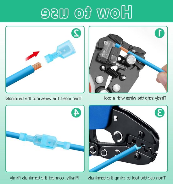 12-10 AWG Geïsoleerde Kabelschoenen, 60 Stuks, Nylon Stekkerverbindingen, Platte Stekkers, Auto Elektrische Verbindingen en Aansluitingen — afbeelding 4