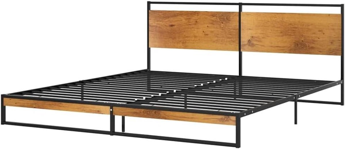 Bedframe Metaal - Bedframe - Slaapkamer Inrichten - Massieve Constructie - 180x200 cm - Zwart