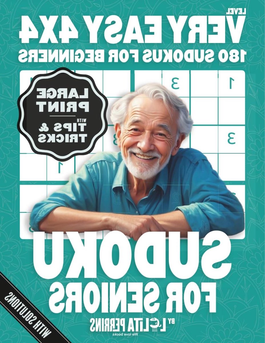 Sudoku Grote Print - Puzzelboek Hersenkrakers - Hersenen Activeren - 180 4x4 Spelletjes - 8.5 x 11 inches - Niet gespecificeerd