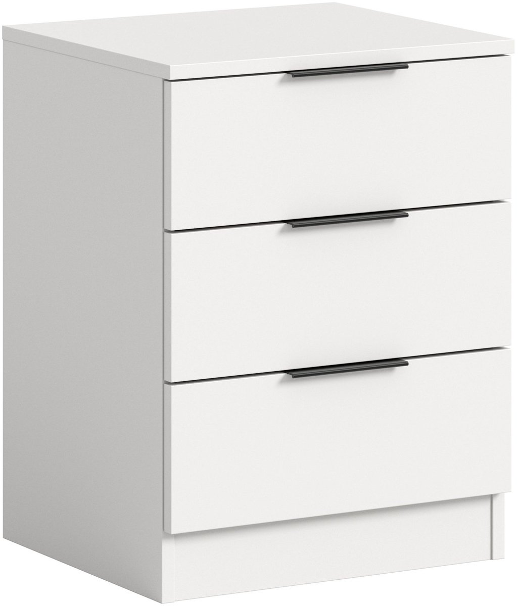 Furnilux Nachtkast met 3 lades - Stijlvolle opbergoplossing naast je bed - 45x60x40cm Bruin