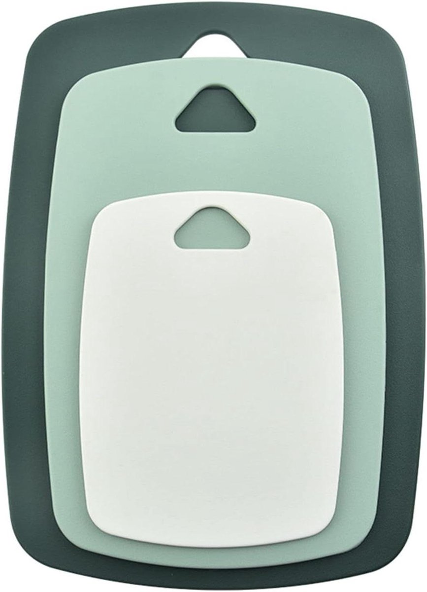 Snijplank Set - Hakplank Keuken - Voedsel Voorbereiden - Vaatwasser Veilig - 3 Maten - Groen