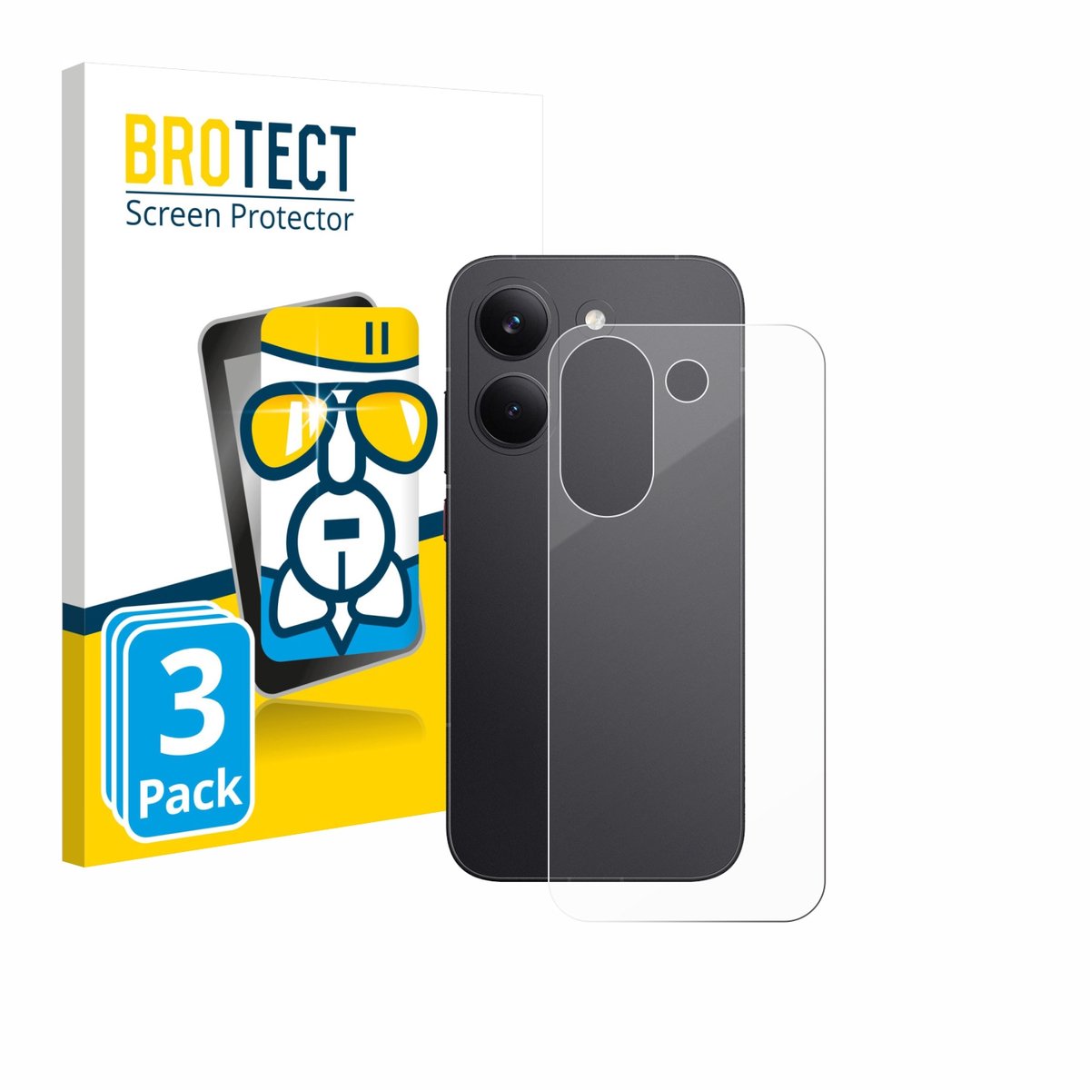 Screenprotector 3 Stuks voor Xiaomi Poco X8 Pro (Achterkant) Beschermglas transparant