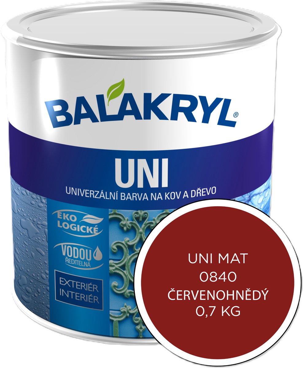 Balakryl UNI MAT 0,7kg, 0840 roodbruin