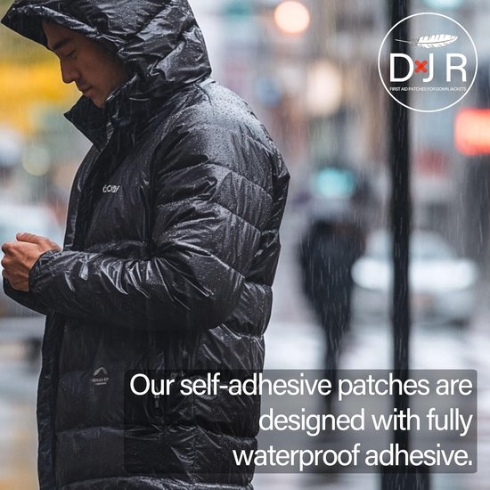 Donsjack Reparatie Patches - Jas Herstel Kit - Kleding Repareren - Zelfklevend Ripstop Nylon - 7 Stuks - Wit van Merkloos — afbeelding 3