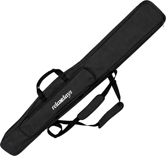Hengeltas - 150 cm - voor 3 hengels - zwart