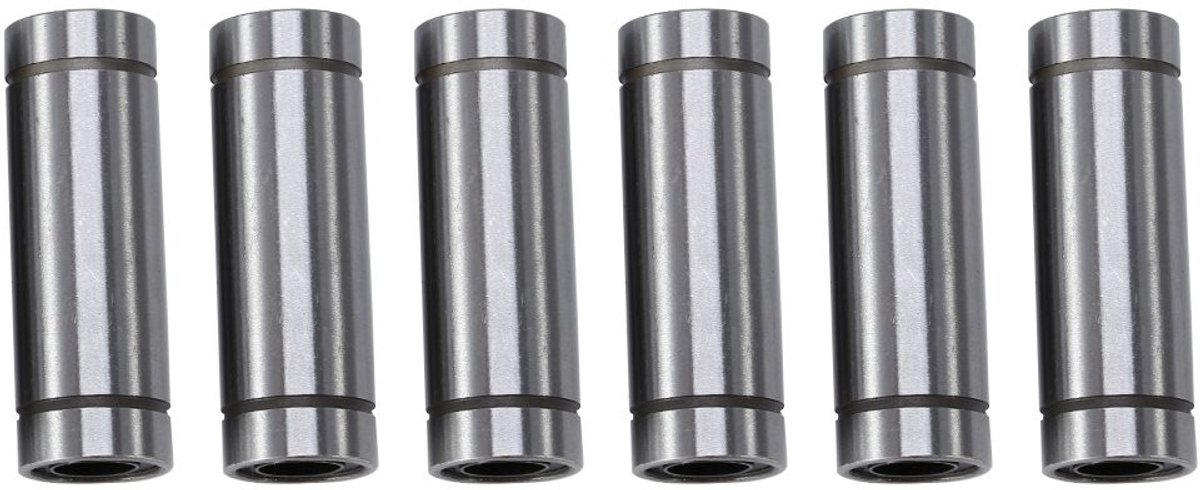 aladdien - Linear Ball Bearings - 8mm Axle - Hoge kwaliteit - 6 stuks - Efficiëntieverbetering - Ideaal voor 3D printers - Geschikt voor RepRap