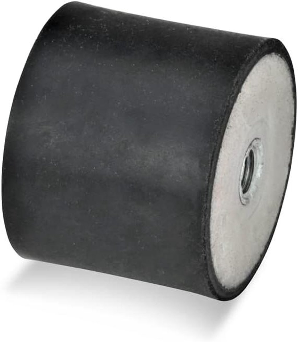 Rubberen buffers - Trillingsdempers dempers - Elastische opslag - Met dubbele binnendraad - 25 mm diameter 10 stuks - Zwart