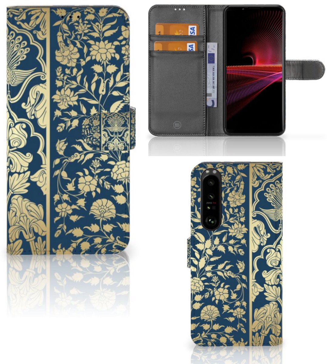Sony Xperia 1 III Hoesje Beige Flowers