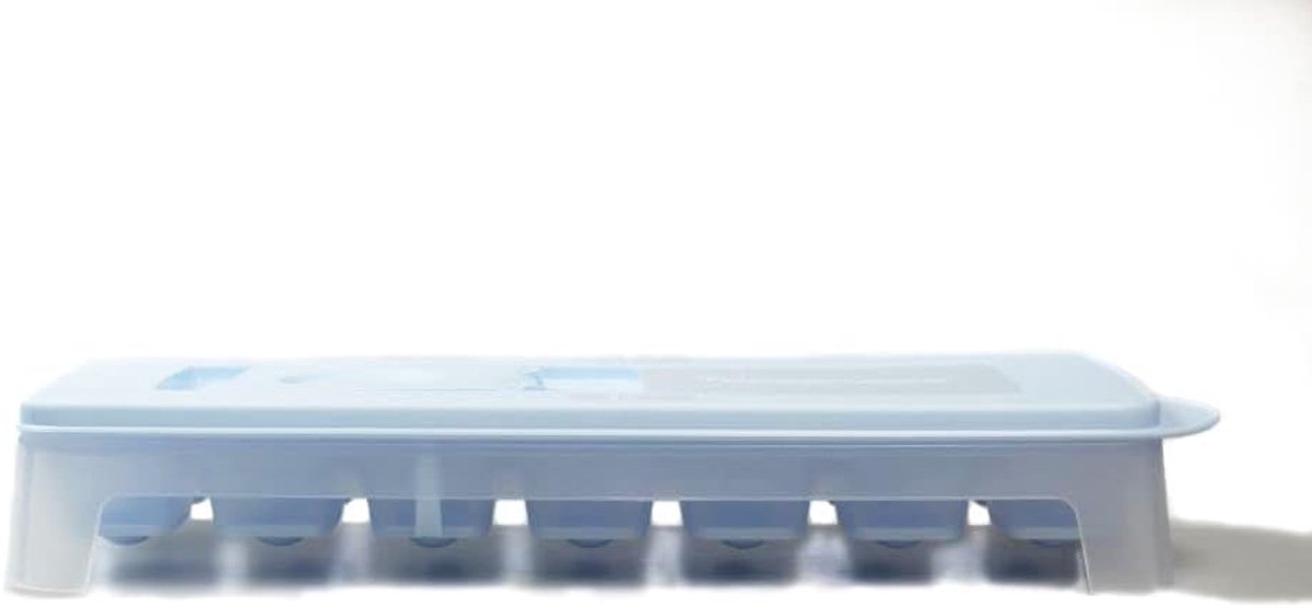 TUPPERWARE vriezer bakje ijsblokje hemelsblauw-wit G29 38474
