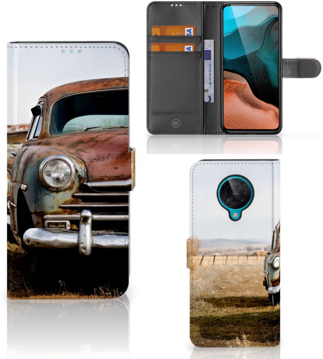 Xiaomi Poco F2 Pro Telefoonhoesje met foto Vintage Auto