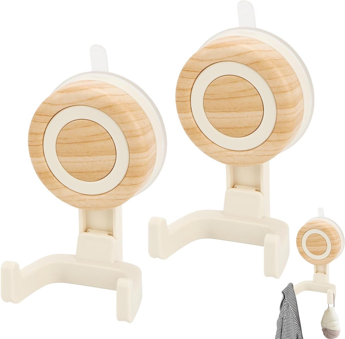 Shaverhouder voor badkamer met zuignap - 2 stuks, waterdicht en herbruikbaar, ideaal voor scheerapparaat en accessoires