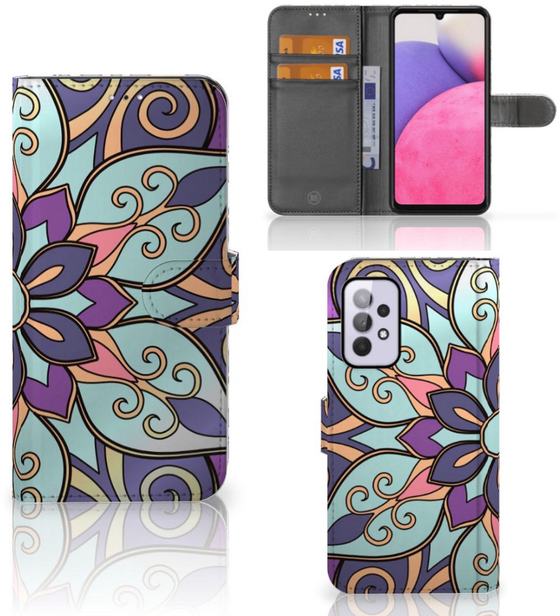Samsung Galaxy A33 5G Hoesje Purple Flower