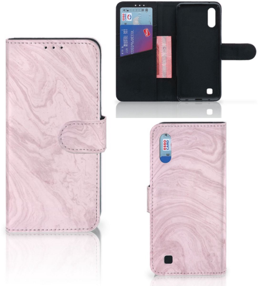 Samsung Galaxy M10 Bookcase Marble Pink - Origineel Cadeau Vriendin