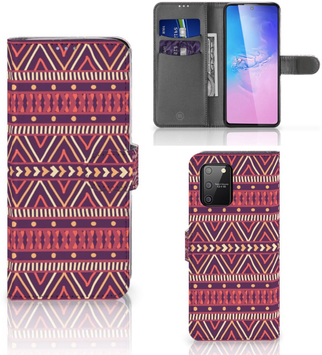 Samsung S10 Lite Telefoon Hoesje Aztec Paars