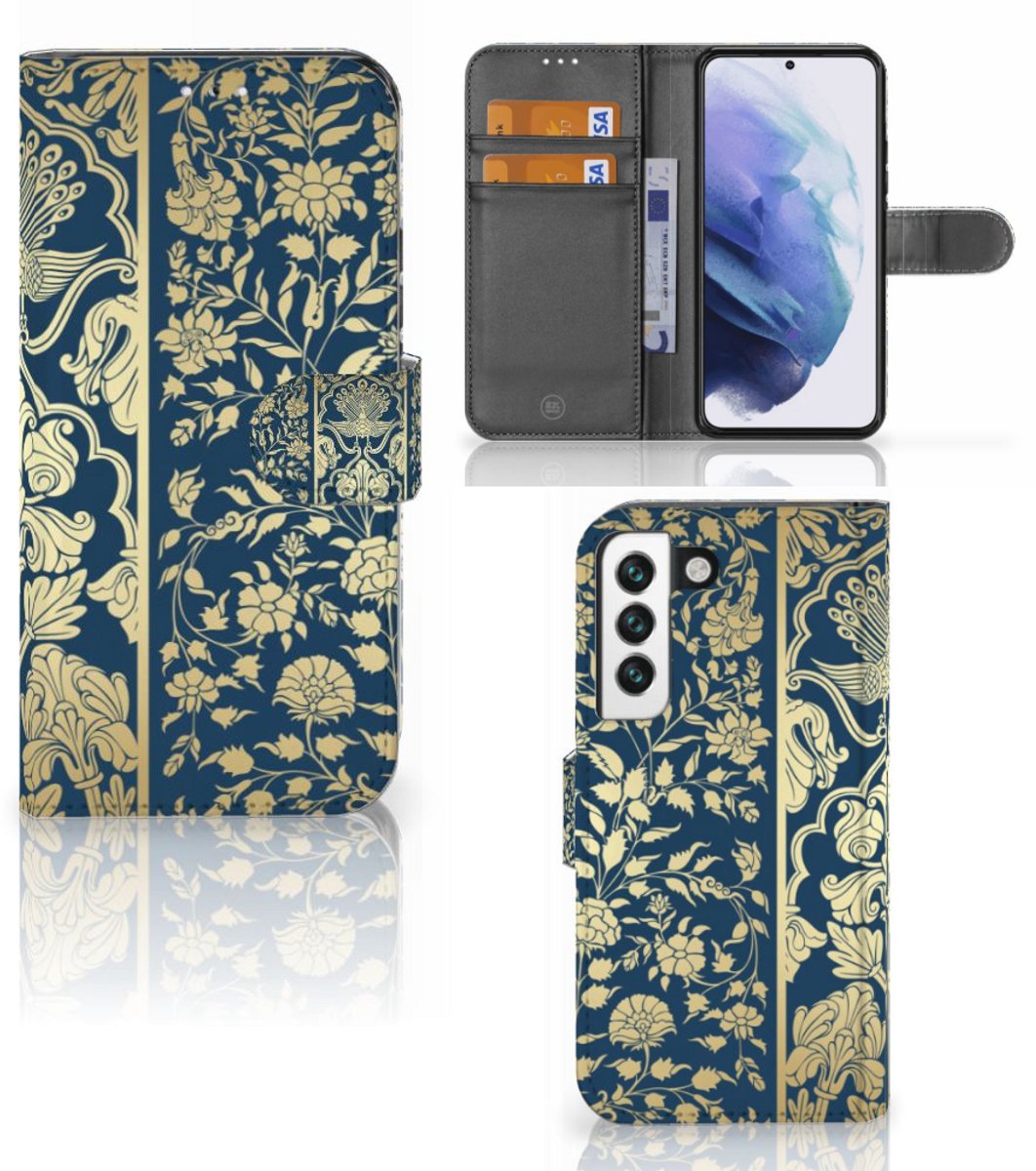 Samsung Galaxy S22 Hoesje Beige Flowers