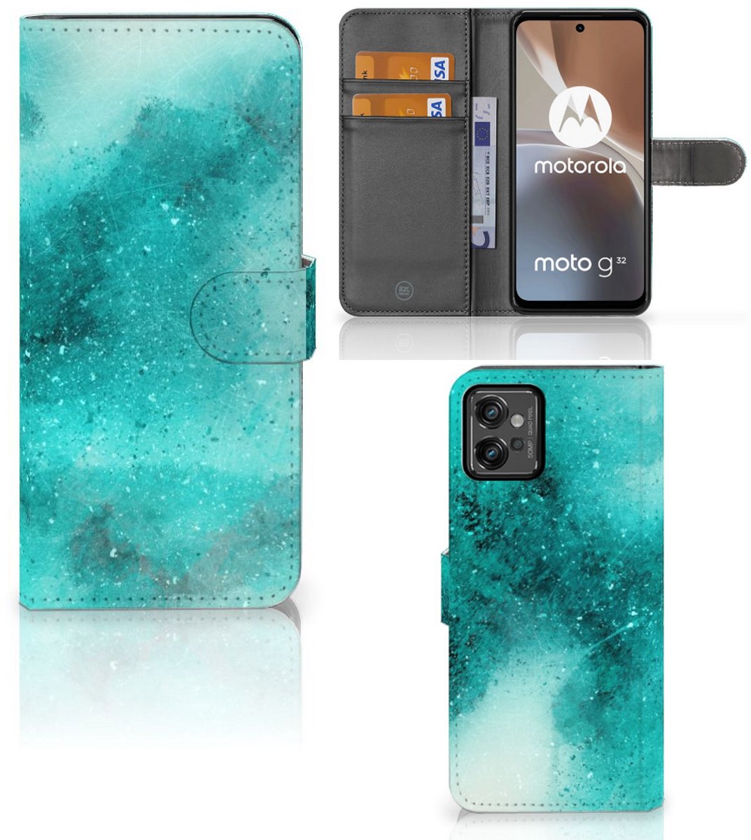 Hoesje Motorola Moto G32 Painting Blue