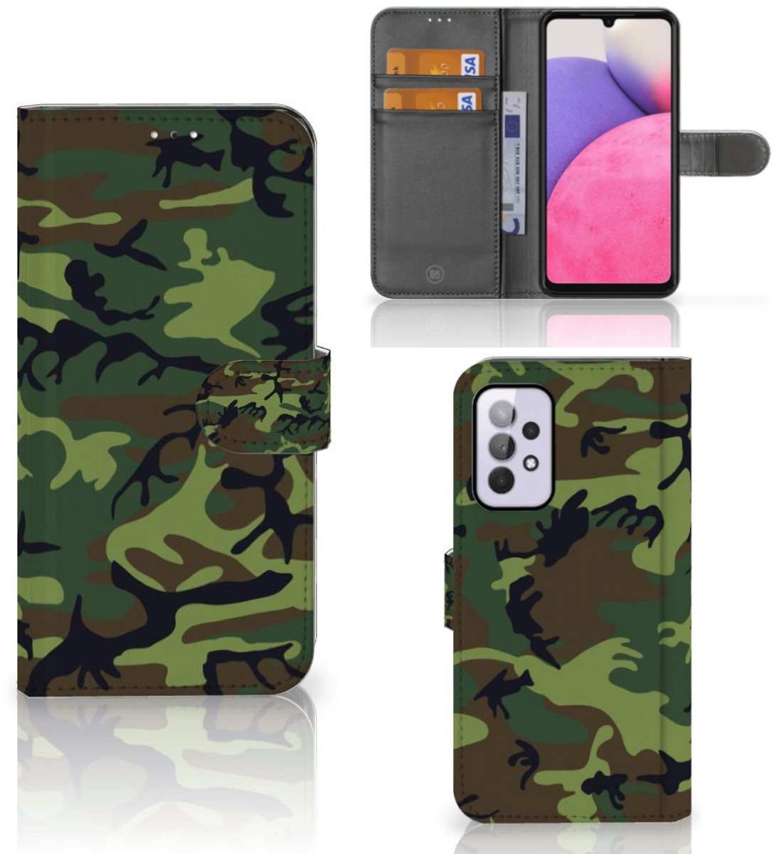 Samsung Galaxy A33 5G Telefoon Hoesje Army Dark