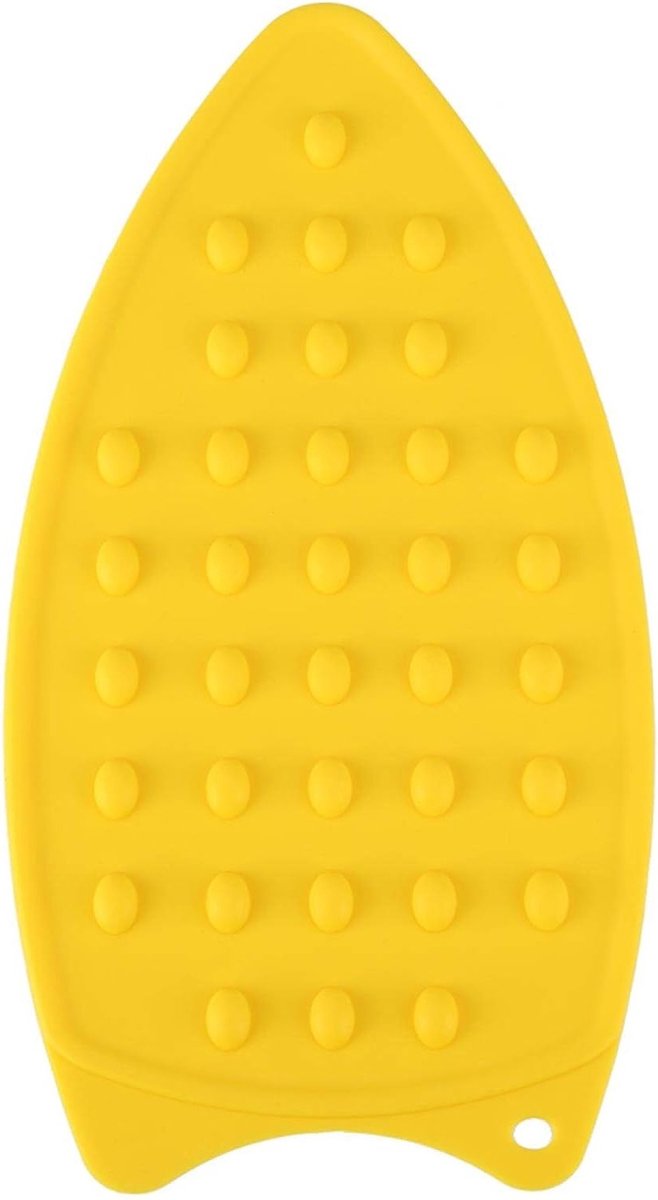 Siliconen Strijkijzer Onderlegger - Warmtebestendige Antislip Mat voor Strijken, Handwas, 27x14 cm, Geel