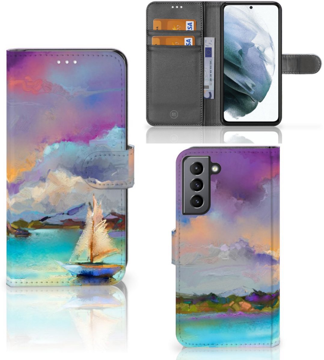 Book Case voor Hoesje Samsung Galaxy S21 FE Boat
