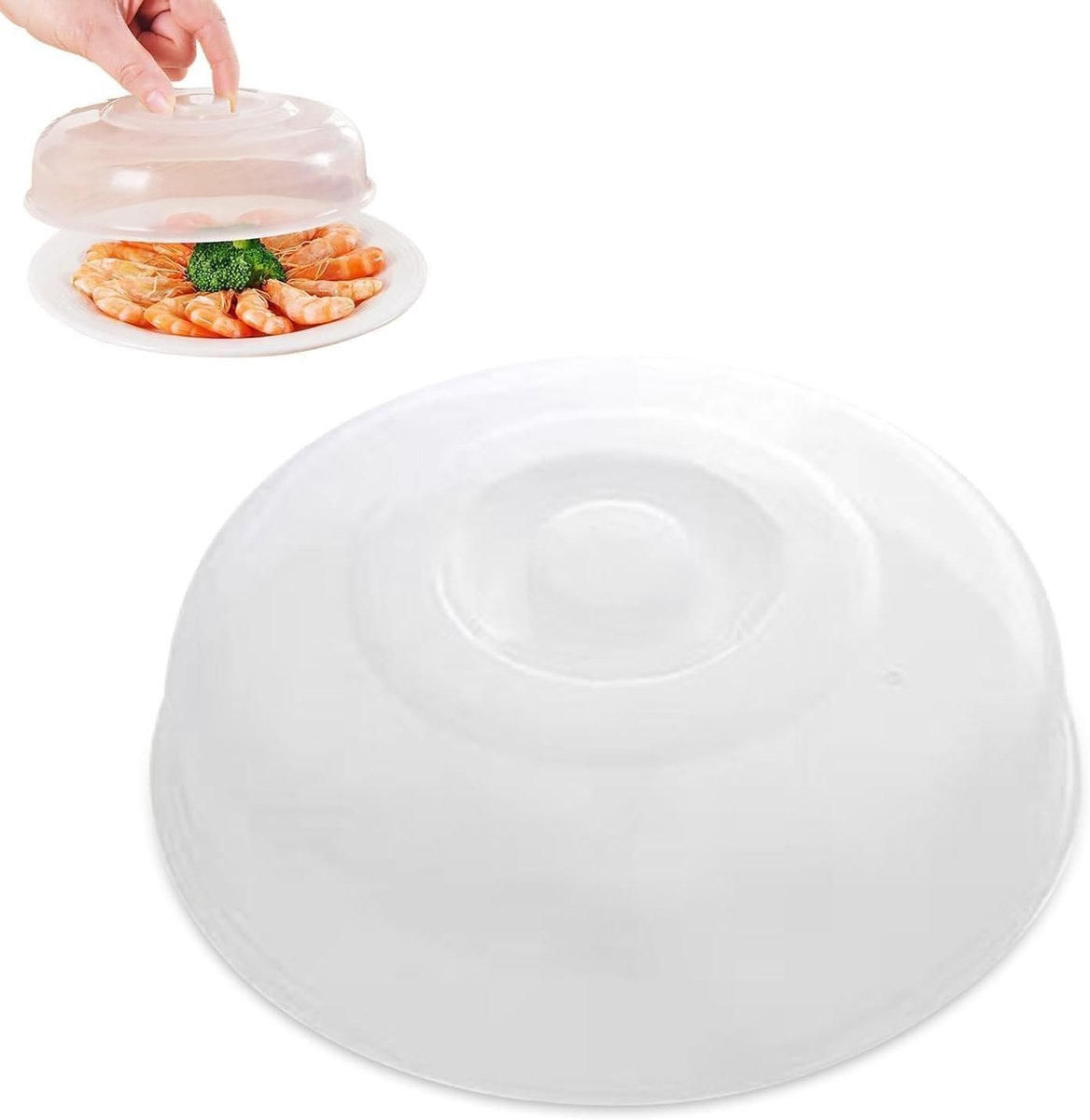 Microwave Spetterdeksel voor Borden en Schalen - Voorkom Vlekken en Houd Voedsel Vers, Geschikt voor Vaatwasser en Koelkast (23 cm)