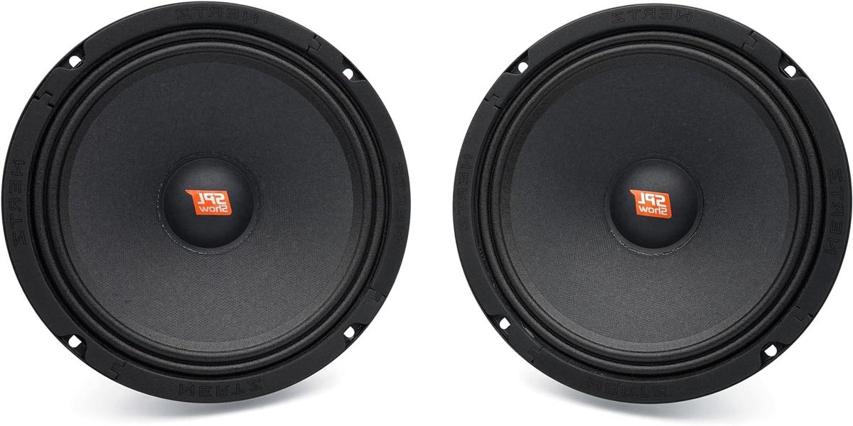 Middentonenluidsprekers - Componentluidsprekers - Auto Audio - Hoge Gevoeligheid - 200 mm - Zwart