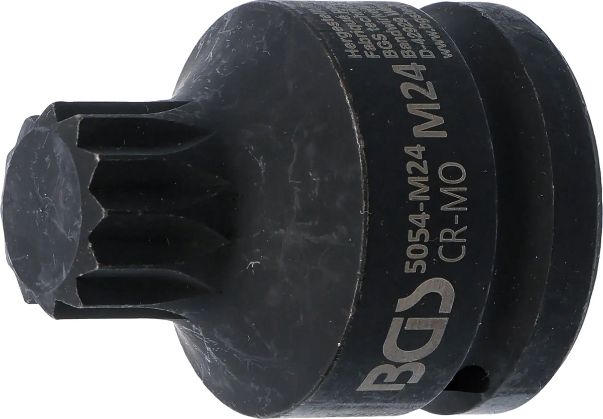 BGS Kracht dopsleutelbit - lengte 55 mm - 3/4 - veeltand (voor XZN) M24