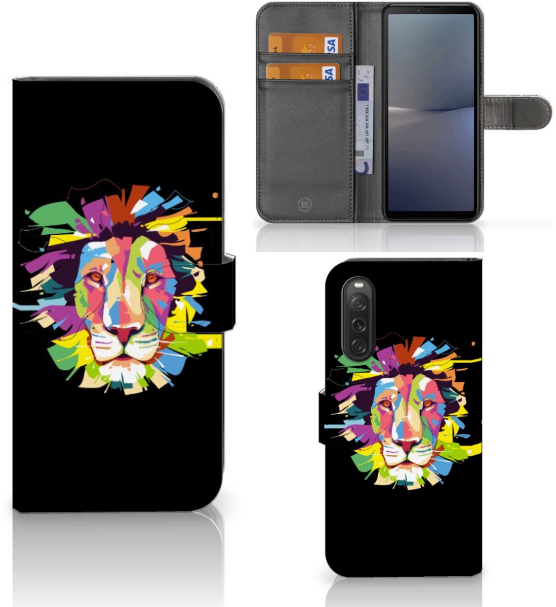 Sony Xperia 10 V Leuk Hoesje Lion Color
