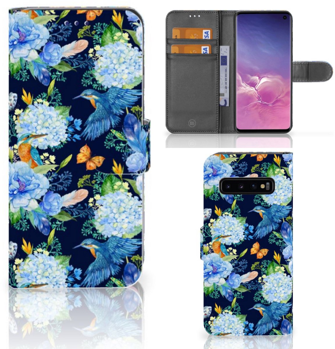 Telefoonhoesje met Pasjes voor Samsung Galaxy S10 IJsvogel