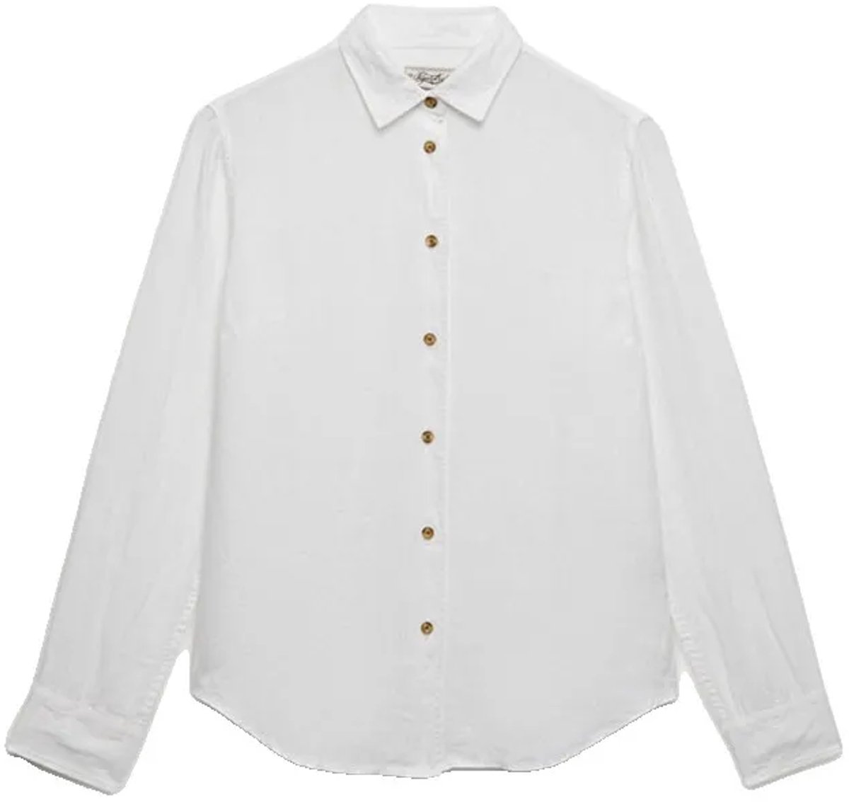 Superdry Premium Linen Slim Overhemd Met Lange Mouwen XL Vrouw Optic