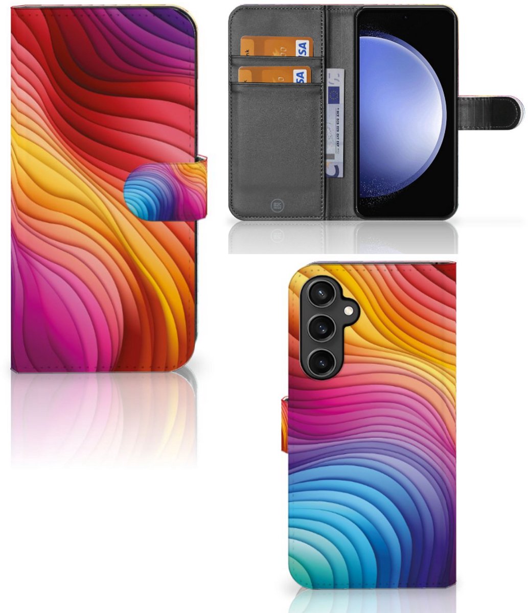 Book Case voor Samsung Galaxy S23 FE Regenboog