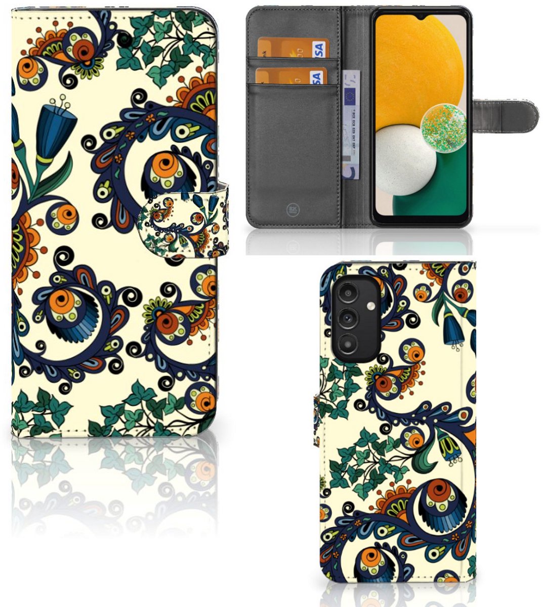 Wallet Case Samsung Galaxy A14 4G Barok Flower