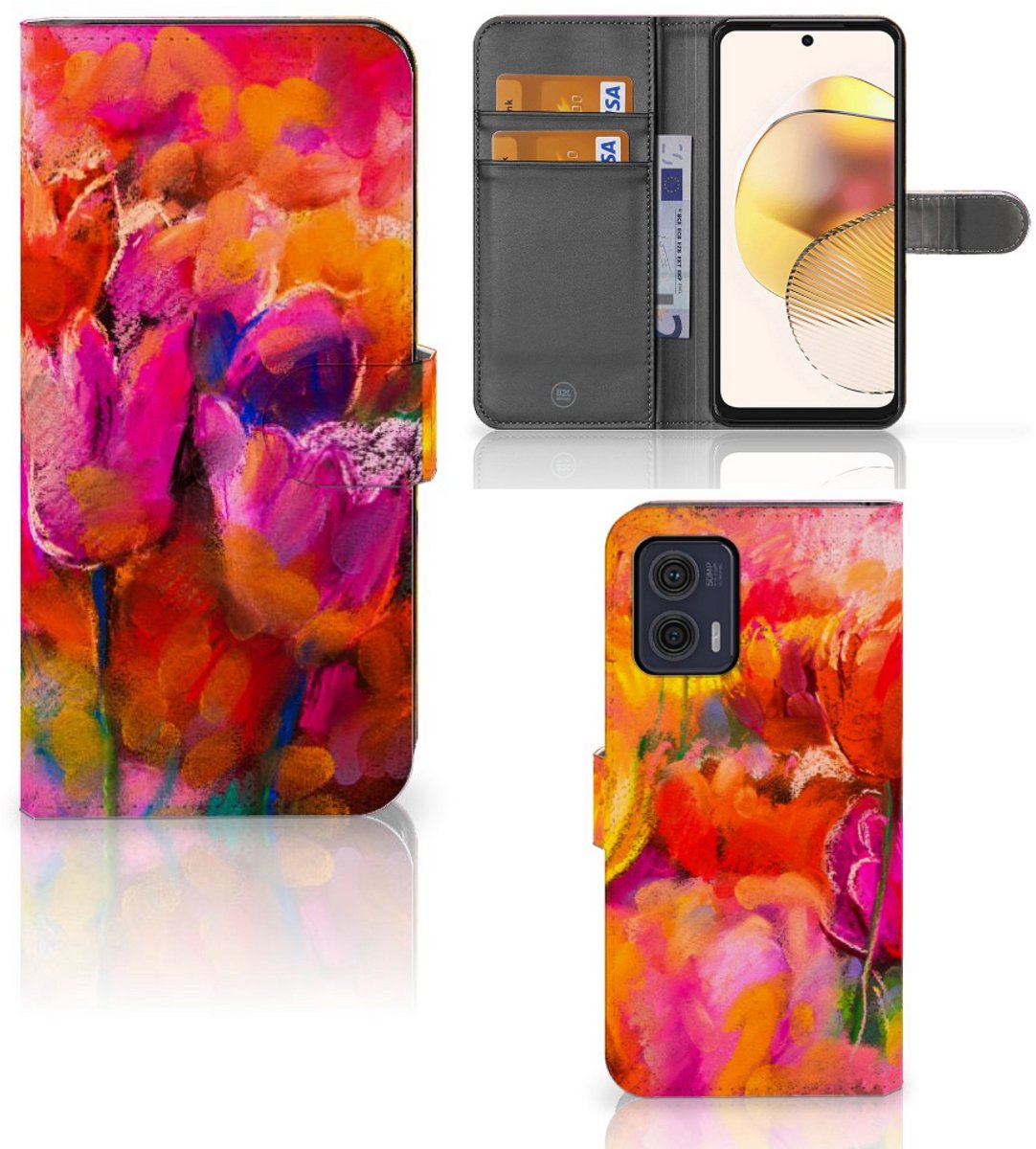 Hoesje Motorola Moto G73 Tulips