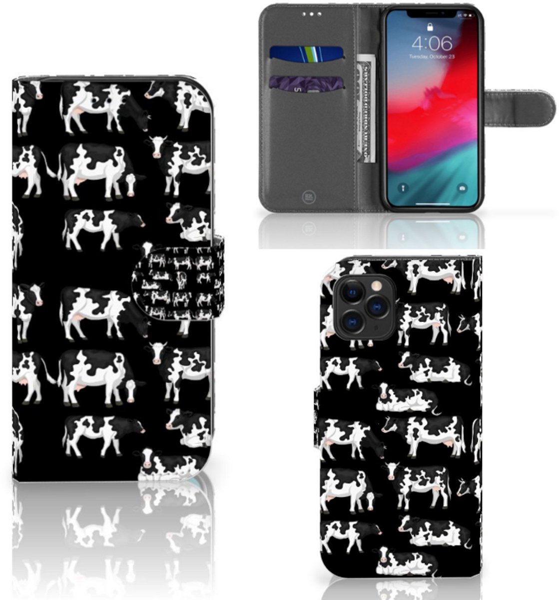 Apple iPhone 11 Pro Telefoonhoesje met Pasjes Koetjes