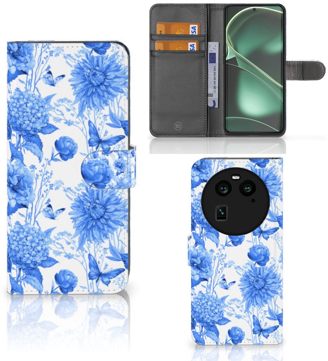 Hoesje voor OPPO Find X6 Flowers Blue