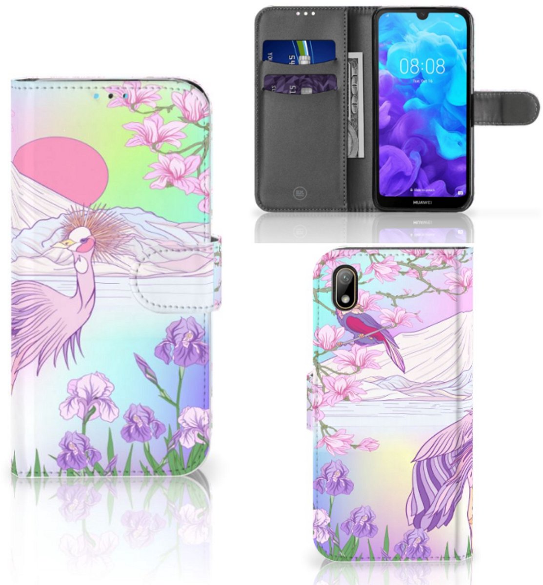 Huawei Y5 (2019) Telefoonhoesje met Pasjes Bird