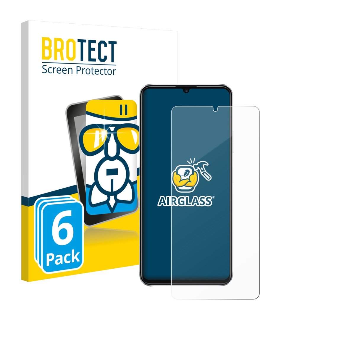 Screenprotector 6 Stuks voor Huawei Nova Y72S Beschermglas transparant