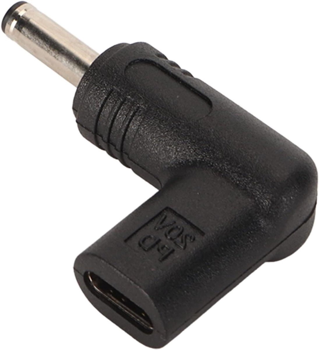 USB C naar DC Adapter - Type C Converter - Laptop Opladen - 90 Graden Hoek - 100W - Zwart