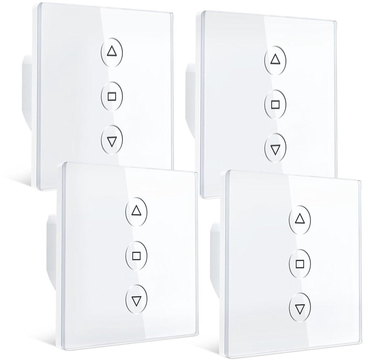 Slimme Gordijnschakelaar - Rolluikschakelaar WiFi - Automatisch Gordijnen Openen - Stabiele WiFi Verbinding - 80x80mm - Wit