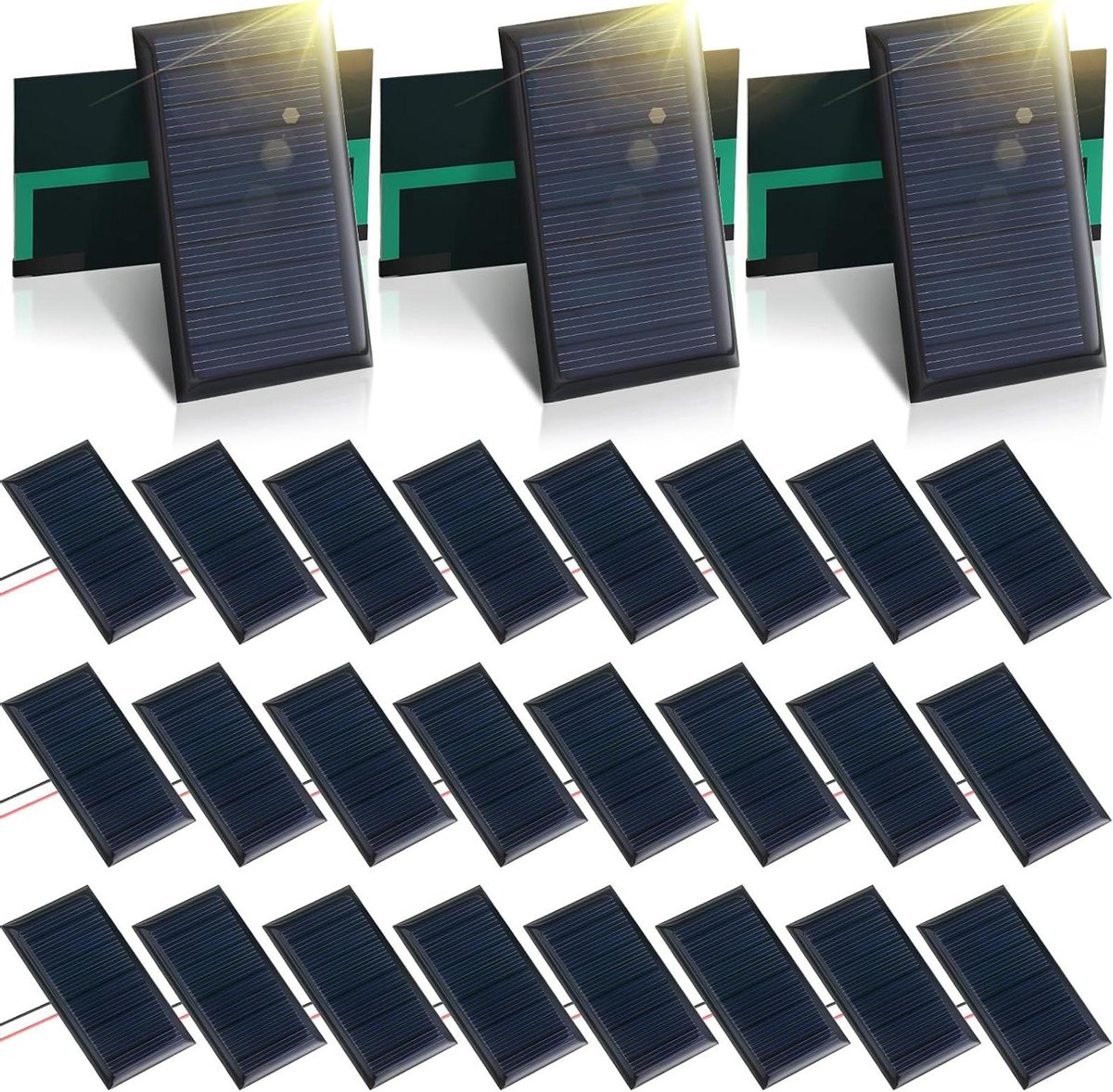 Zonnecellen - Mini Zonnepanelen - Doe-het-zelf Projecten - Hoge Laadefficiëntie - 68 x 37 mm - Blauw